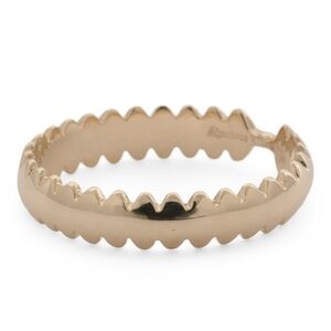 14k Solid Gold Zigzag Women's Ring